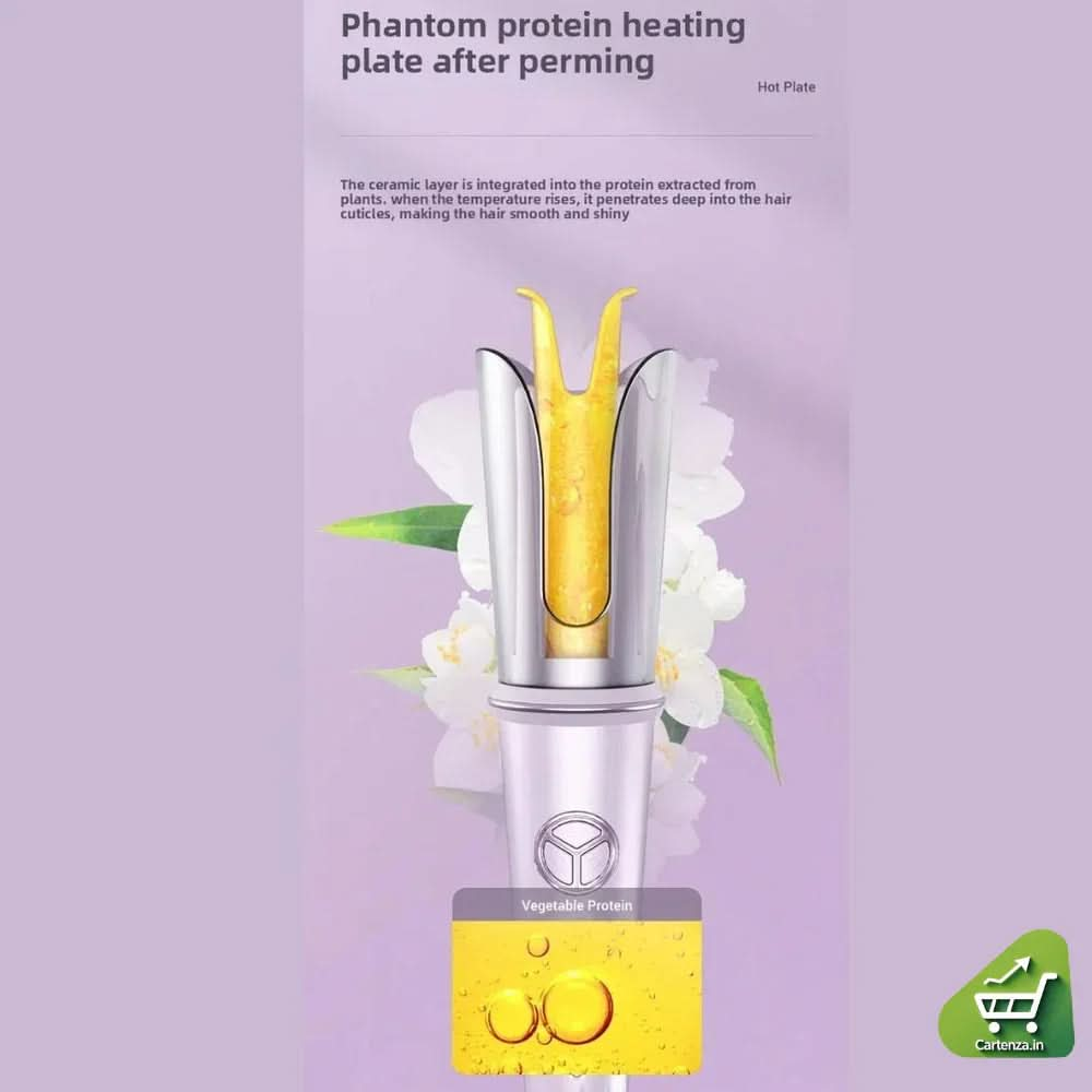 Auto Temperature Lock Ceramic Rotating Barrel Hair Curler™