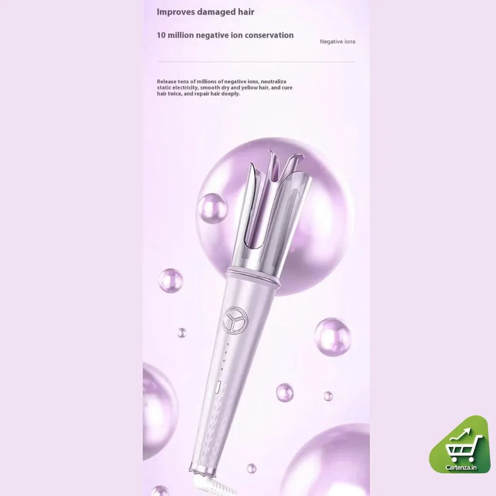 Auto Temperature Lock Ceramic Rotating Barrel Hair Curler™