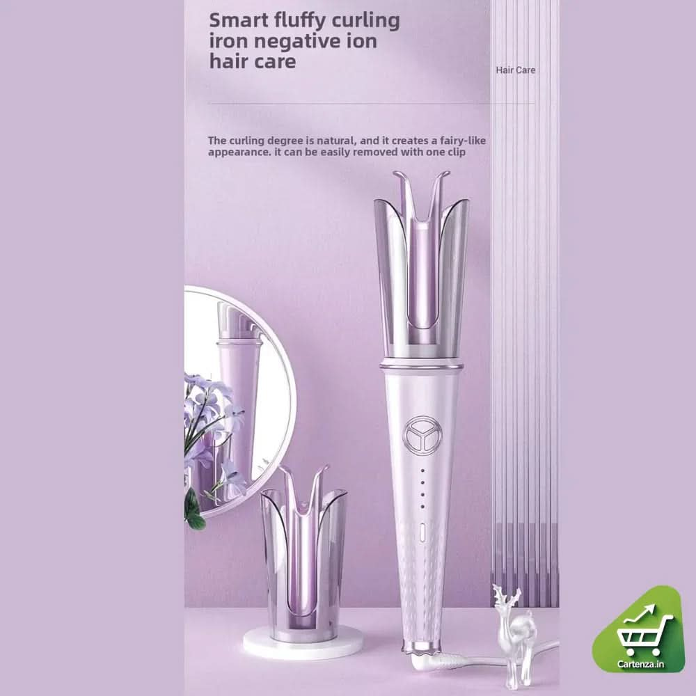 Auto Temperature Lock Ceramic Rotating Barrel Hair Curler™