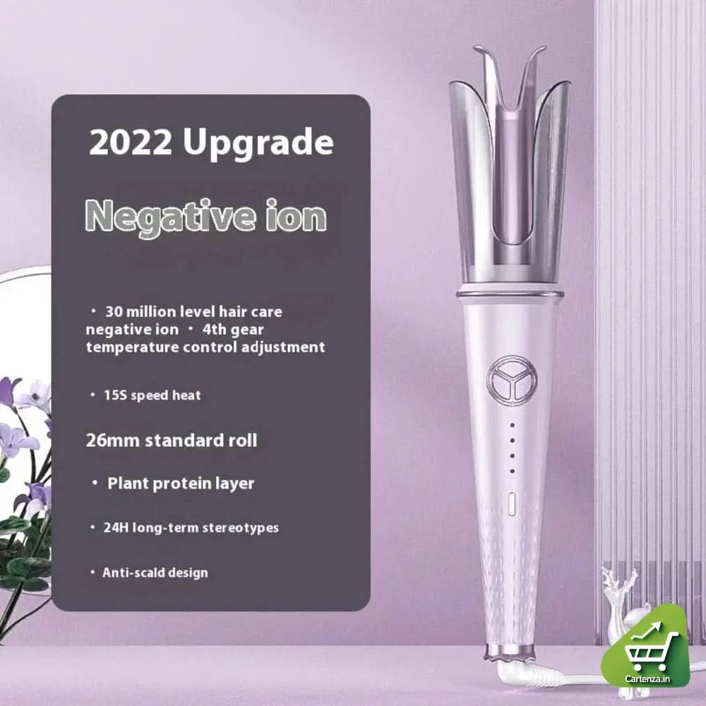 Auto Temperature Lock Ceramic Rotating Barrel Hair Curler™
