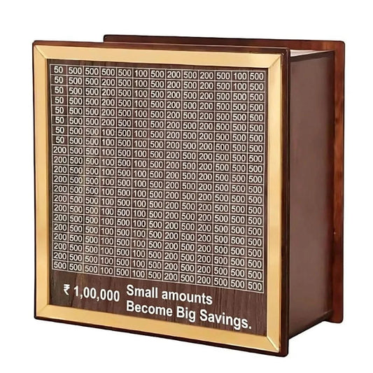 DhanKosh™ Wooden Goal-Tracker Money Bank