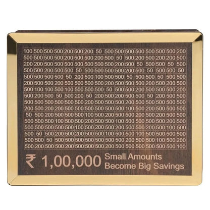 DhanKosh™ Wooden Goal-Tracker Money Bank