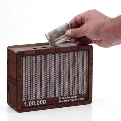 DhanKosh™ Wooden Goal-Tracker Money Bank