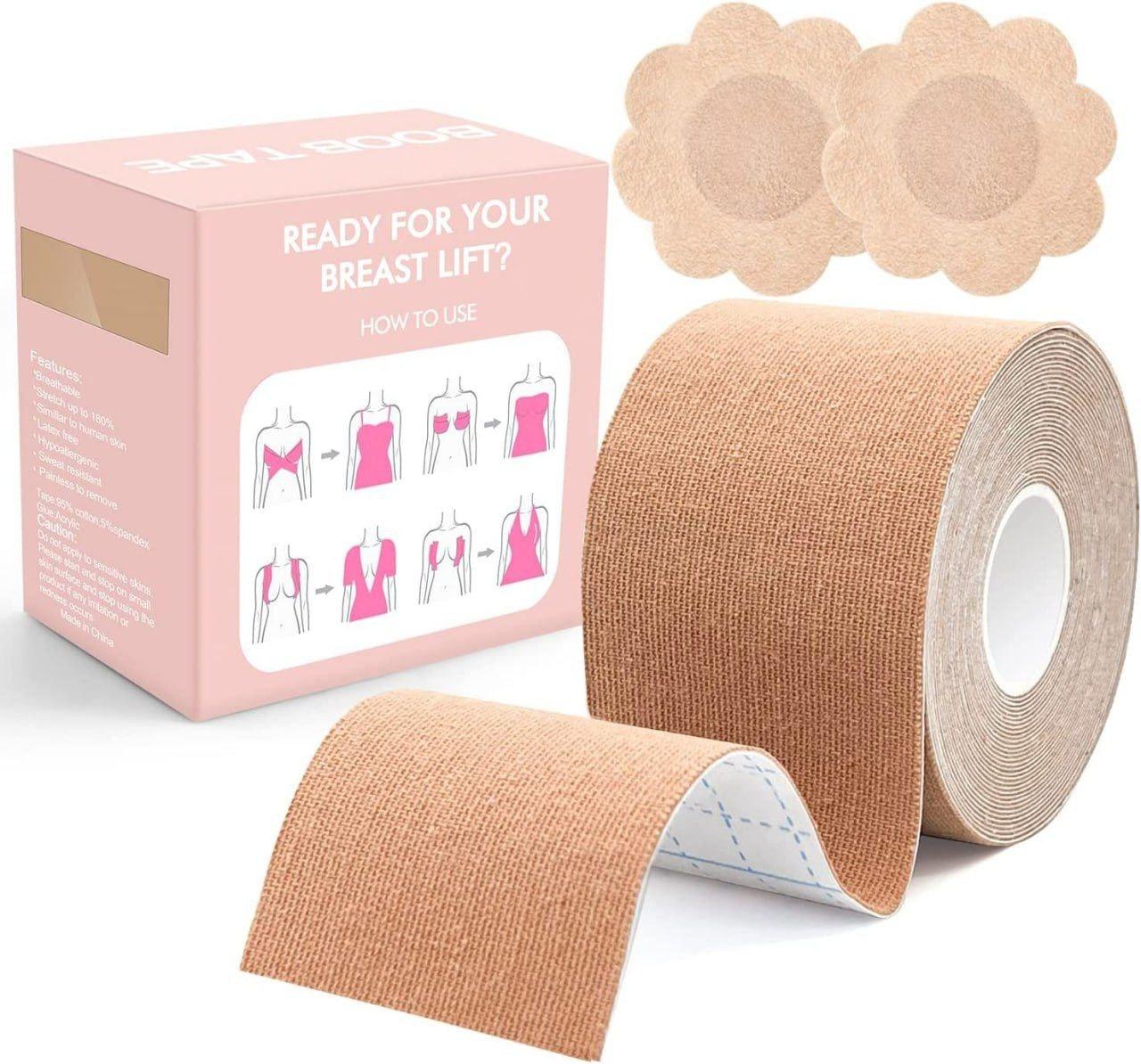 Boob Tape Kit - With 10 Nipple Pasties and 36 Double Sided Tape Strips