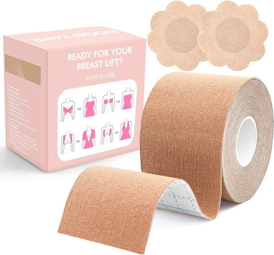 Boob Tape Kit - With 10 Nipple Pasties and 36 Double Sided Tape Strips