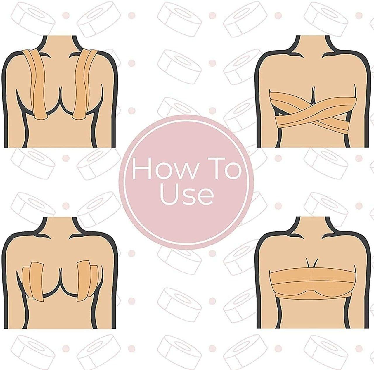 Boob Tape Kit - With 10 Nipple Pasties and 36 Double Sided Tape Strips