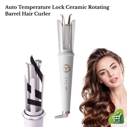 Auto Temperature Lock Ceramic Rotating Barrel Hair Curler™