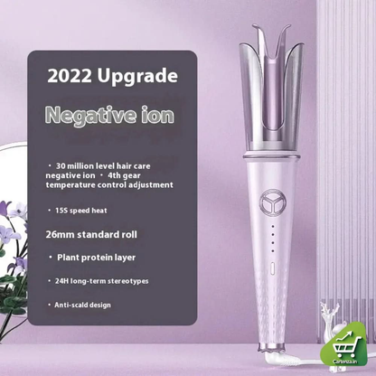 Auto Temperature Lock Ceramic Rotating Barrel Hair Curler™