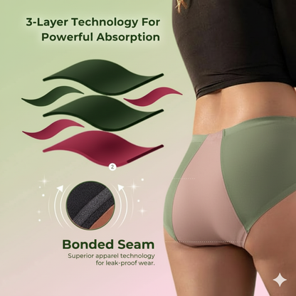 Leak Proof Underwear For Regular Everyday Leaks & Period Leaks - Pack Of 3