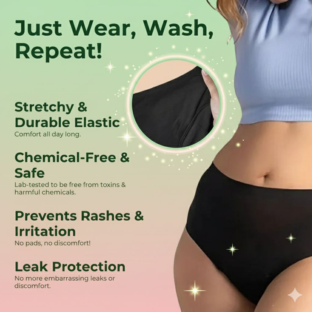 Leak Proof Underwear For Regular Everyday Leaks & Period Leaks - Pack Of 3