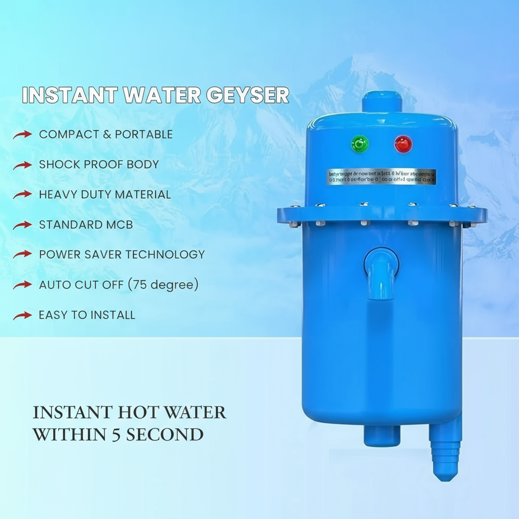 Instant Electric Water Geyser(Random Colours Available)